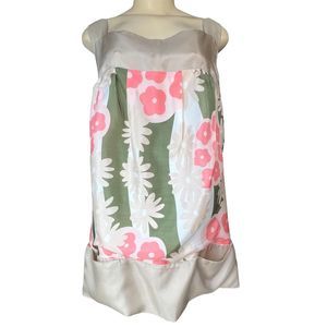 Johnny Was Floral Print Silk Tunic with pockets